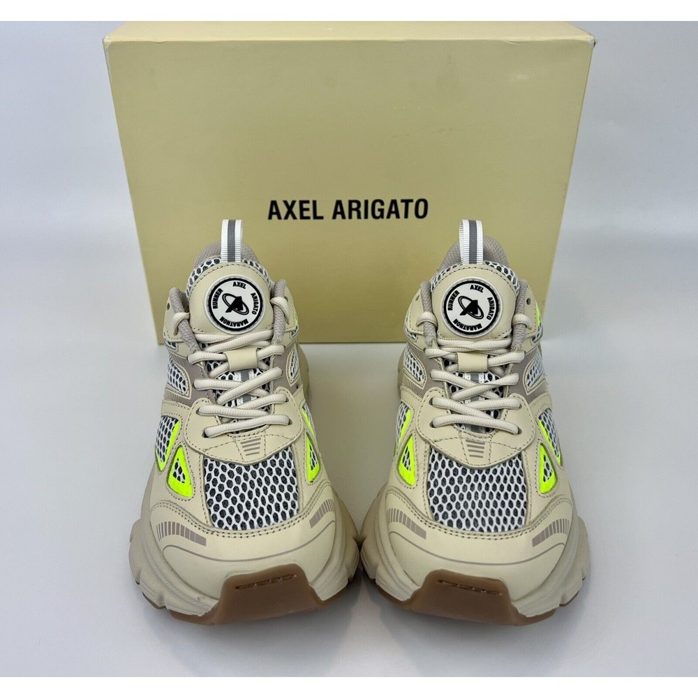 Womens Axel Arigato Marathon Runner Sneaker Shoe Sz 6.5 Neon/Yellow NIB MSRP 370